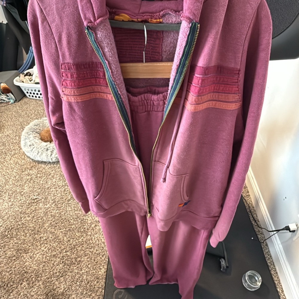 Size L/XLAviator Nation Faded Wide Leg Set EUC